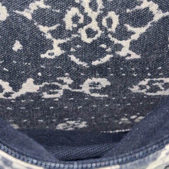 Rip Curl Unisex Canvas Backpack Blue & White Pattern Adjustable Straps Daypack - Picture 7 of 11